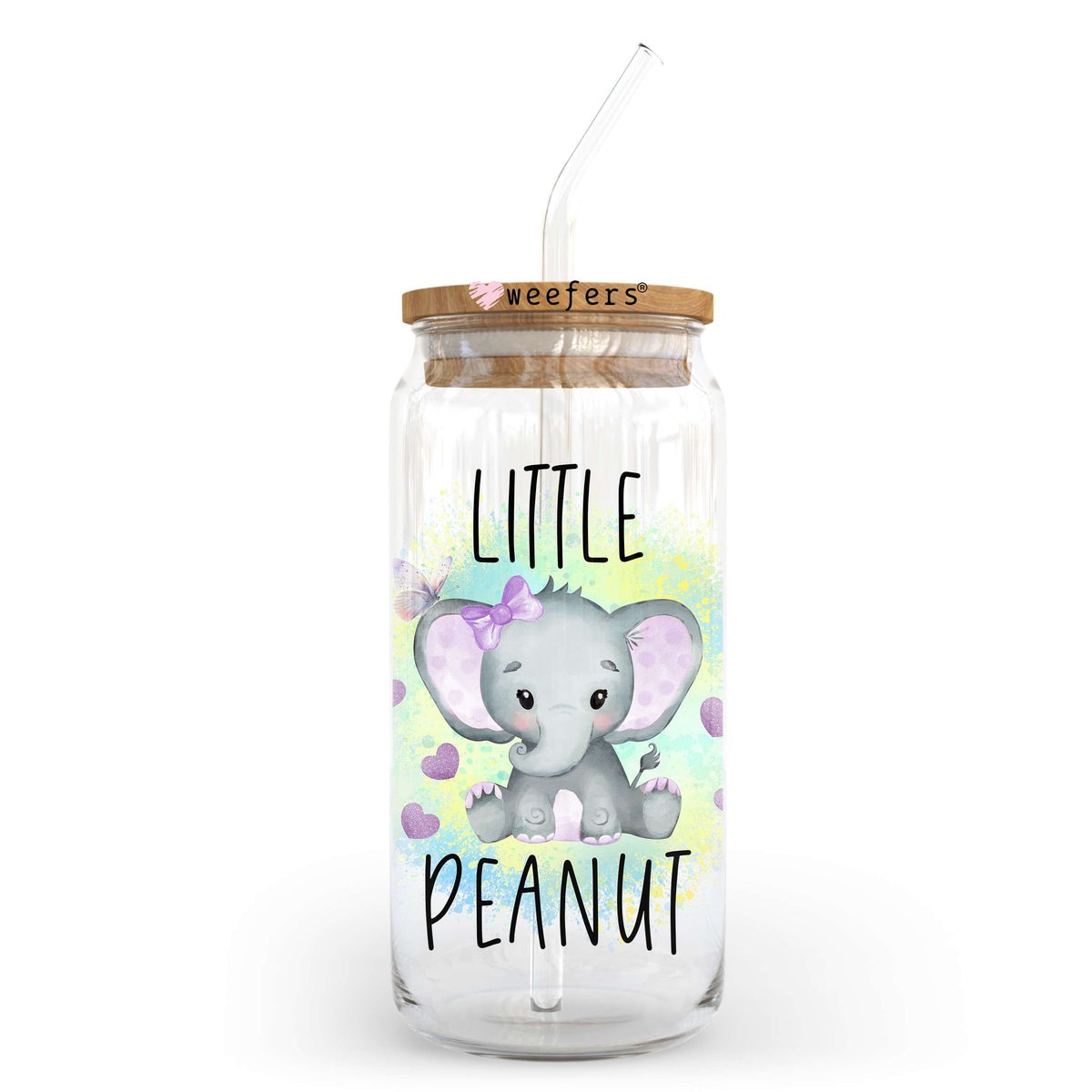 Little Peanut 20oz Libbey Glass Can UV DTF or Sublimation Decal Weefers
