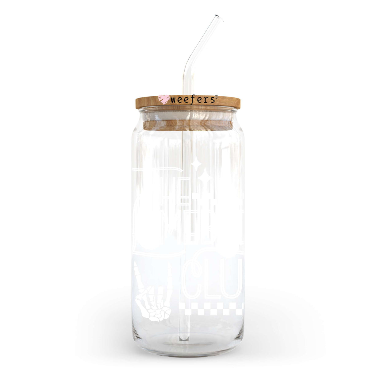 The Homebody Club White 20oz Libbey Glass Can, 34oz Hip Sip, 40oz Tumbler, 24oz Cold Cup UV DTF or Sublimation Decal Transfer Weefers