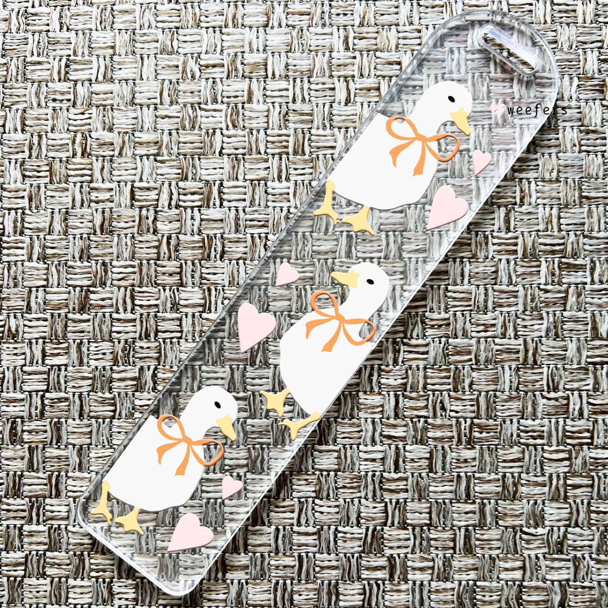 Coquette Ducks Bookmark UV DTF Decal Weefers