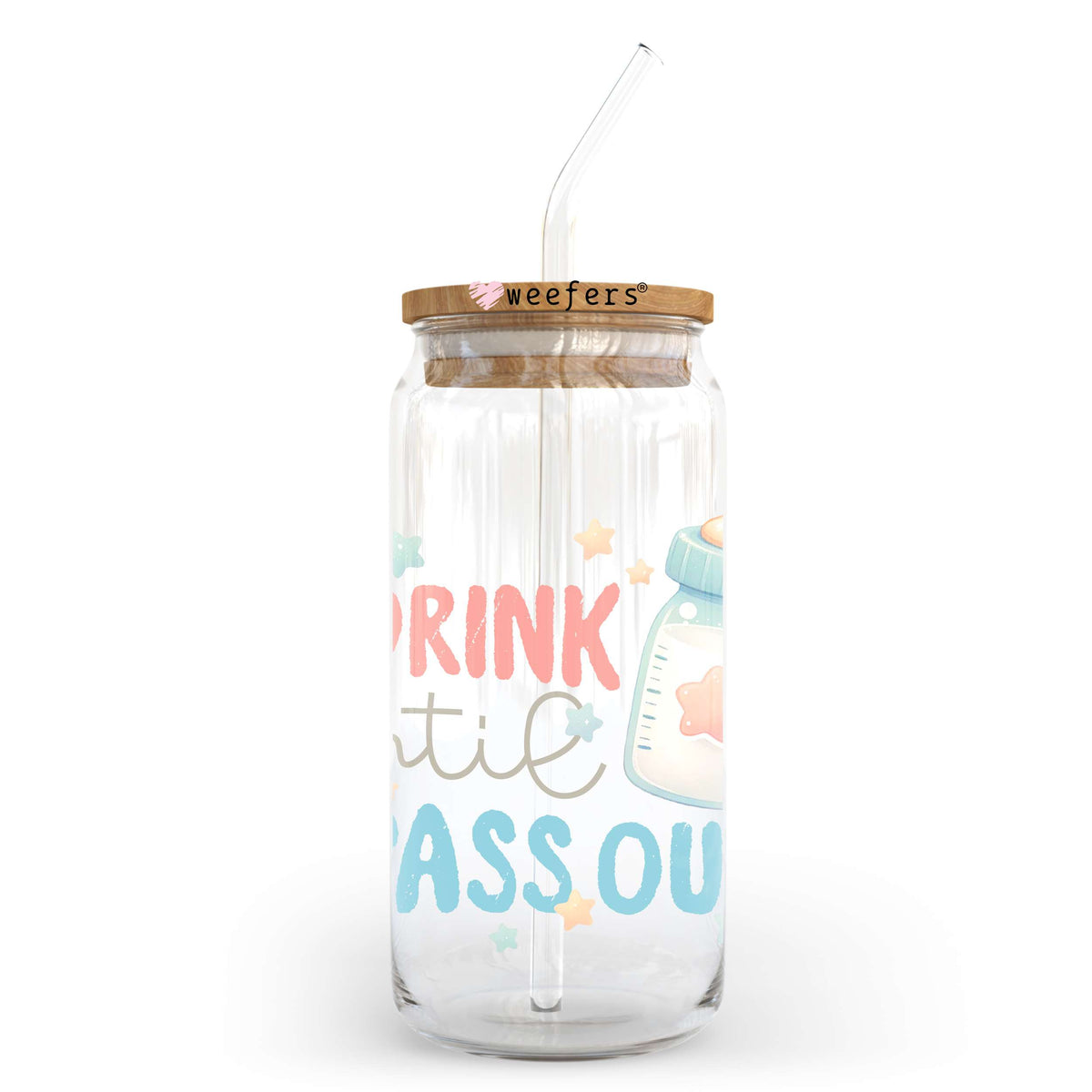 I Drink Until I Pass Out 20oz Libbey Glass Can, 34oz Hip Sip, 40oz Tumbler, 24oz Cold Cup UV DTF or Sublimation Decal Transfer Weefers