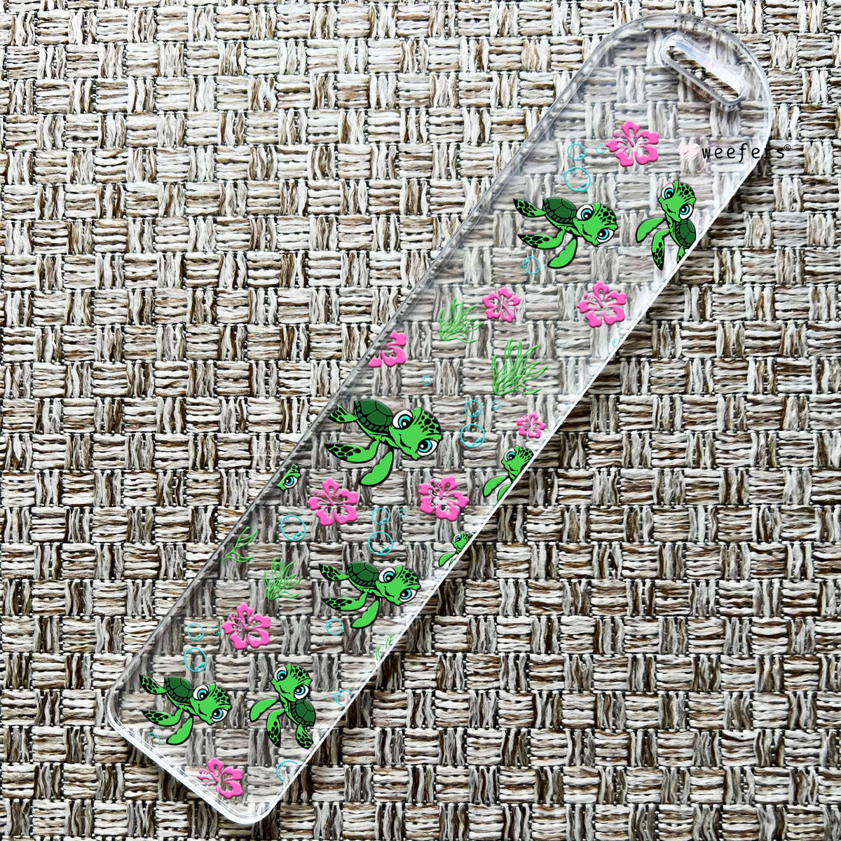 Tropical Turtles Bookmark UV DTF Decal Weefers