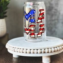 Load image into Gallery viewer, MaMa Stacked 4th of July 16oz Libbey Glass Can UV-DTF or Sublimation Wrap - Decal
