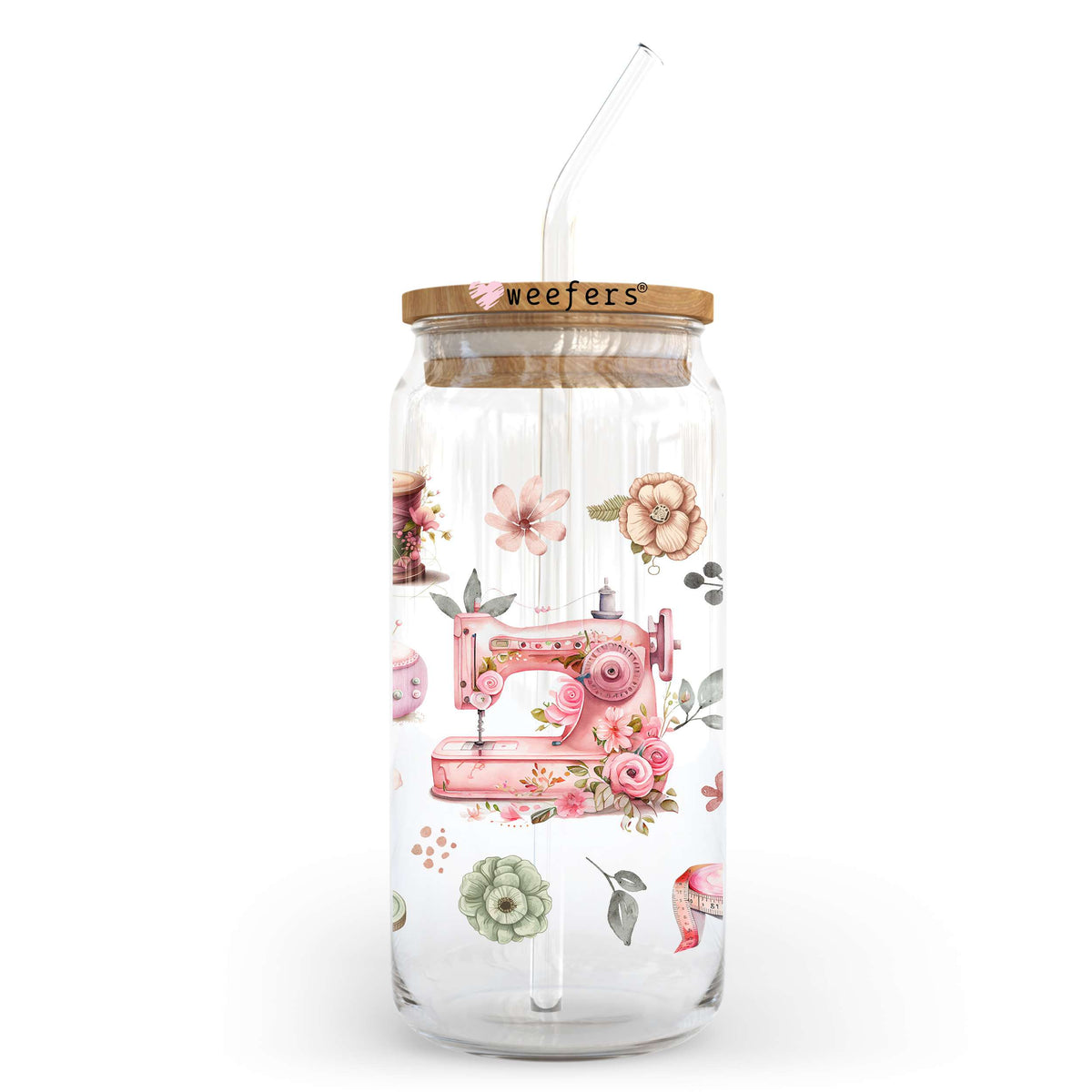 Doing Sewing Stuff 20oz Libbey Glass Can UV DTF or Sublimation Wrap - Decal Transfer Weefers