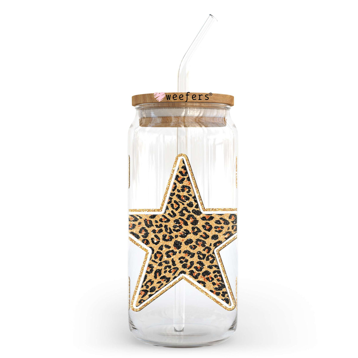 Mom Cheetah Print Star 20oz Libbey Glass Can, 34oz Hip Sip, 40oz Tumbler, 24oz Cold Cup UV DTF or Sublimation Decal Transfer Weefers
