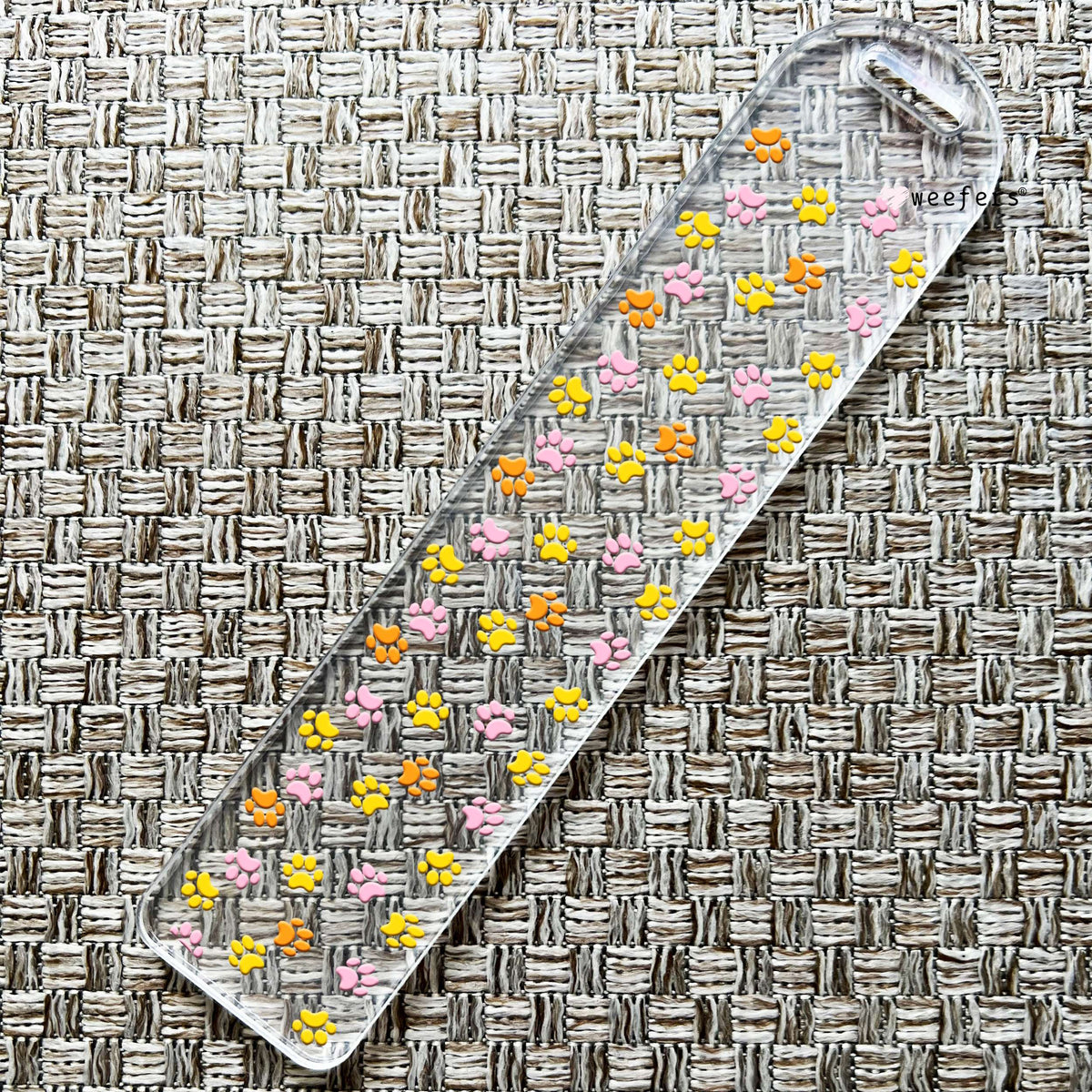 Colorful Paws Bookmark UV DTF Decal Weefers