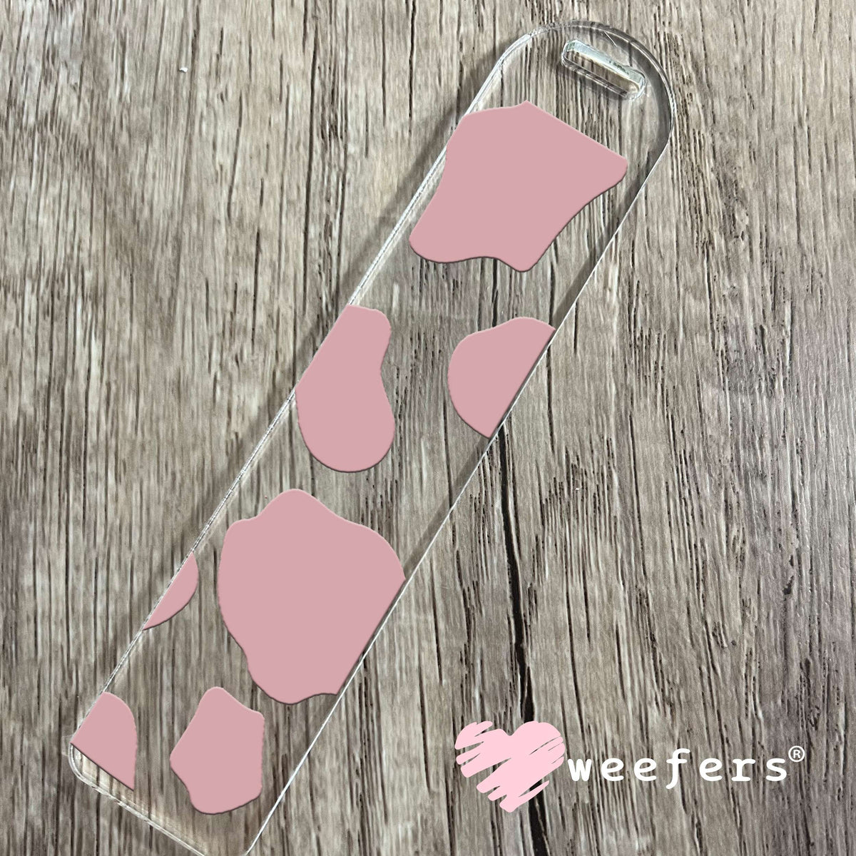 Mauve Cow Print UV DTF Cup Wrap Bookmark Weefers