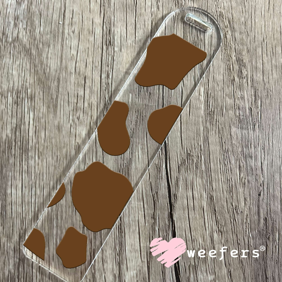 Brown Cow Print UV DTF Cup Wrap Bookmark Weefers