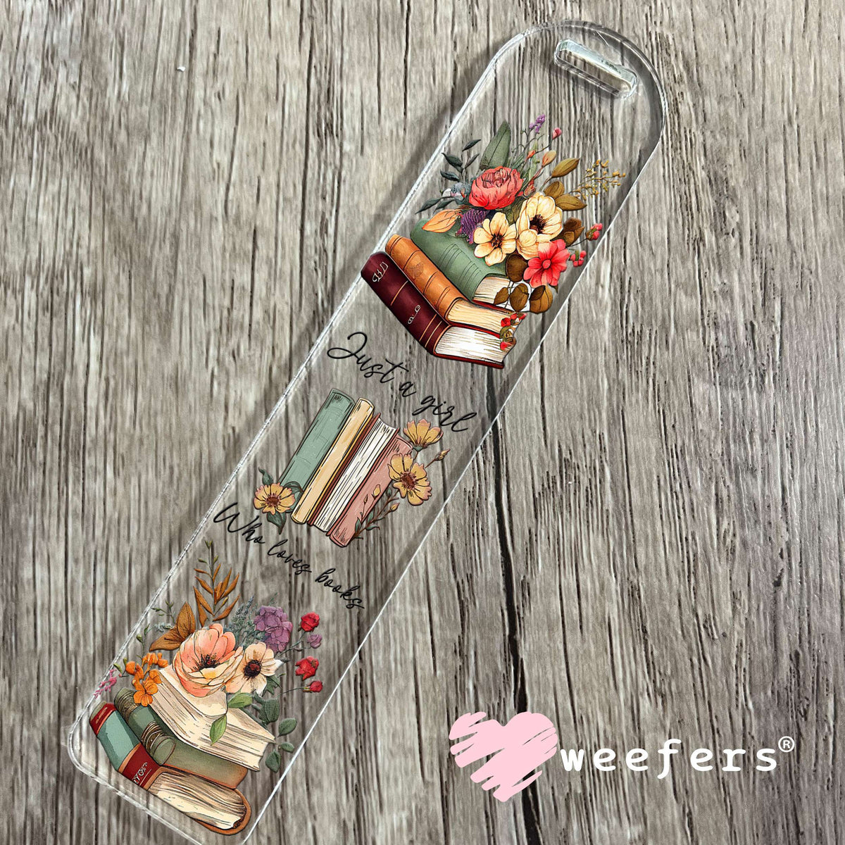 Just a Girl Who Loves Books UV DTF Cup Wrap Bookmark Weefers