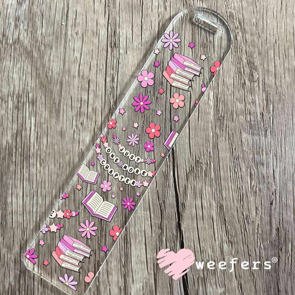 Just One More Chapter Friendship Bracelet UV DTF Cup Wrap Bookmark Weefers