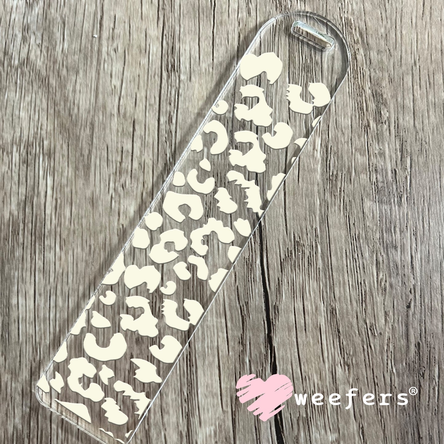 Cream Leopard UV DTF Cup Wrap Bookmark Weefers