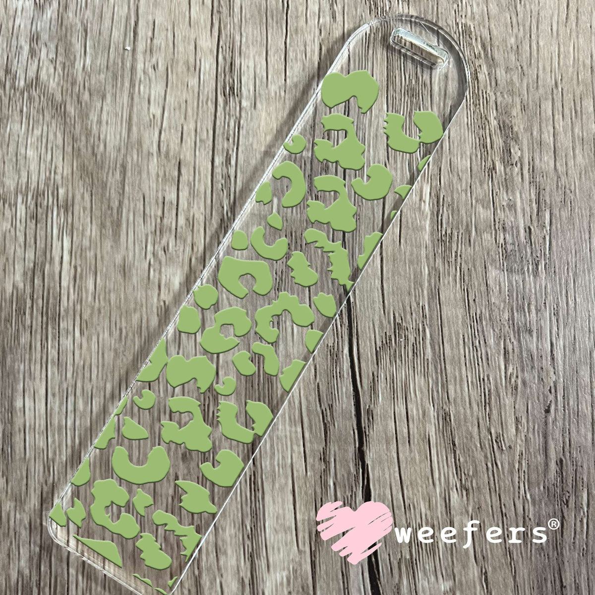 Green Leopard UV DTF Cup Wrap Bookmark Weefers