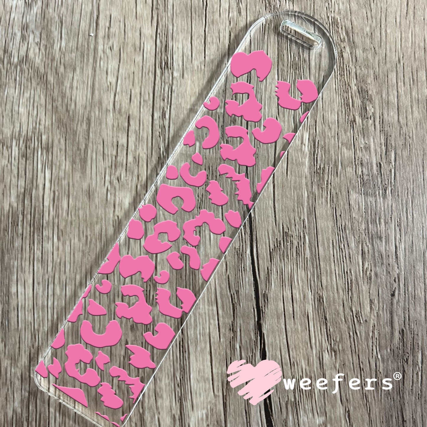 Hot Pink Leopard UV DTF Cup Wrap Bookmark Weefers