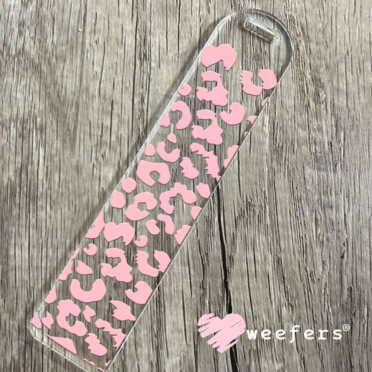 Baby Pink Leopard UV DTF Cup Wrap Bookmark Weefers