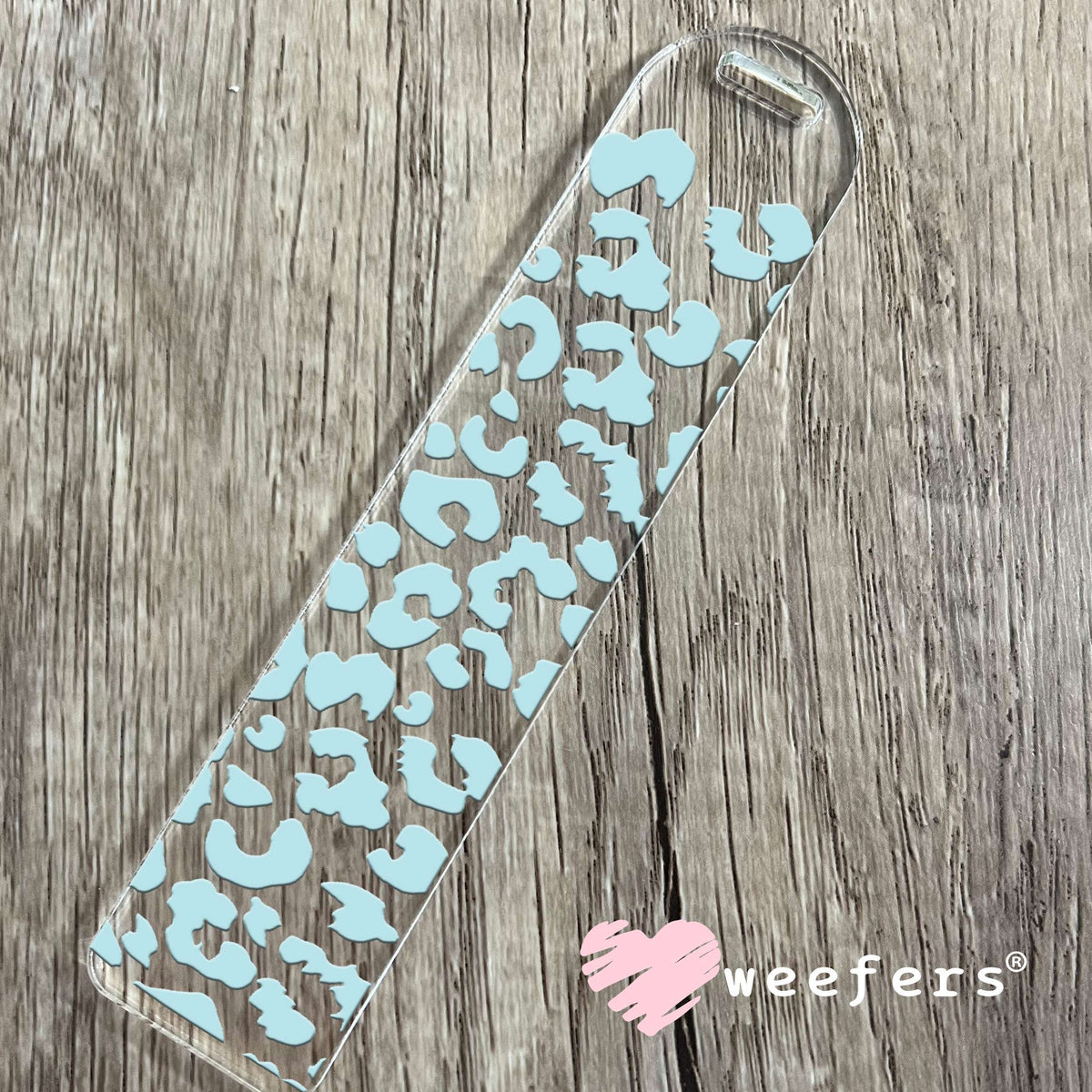 Baby Blue Leopard UV DTF Cup Wrap Bookmark Weefers