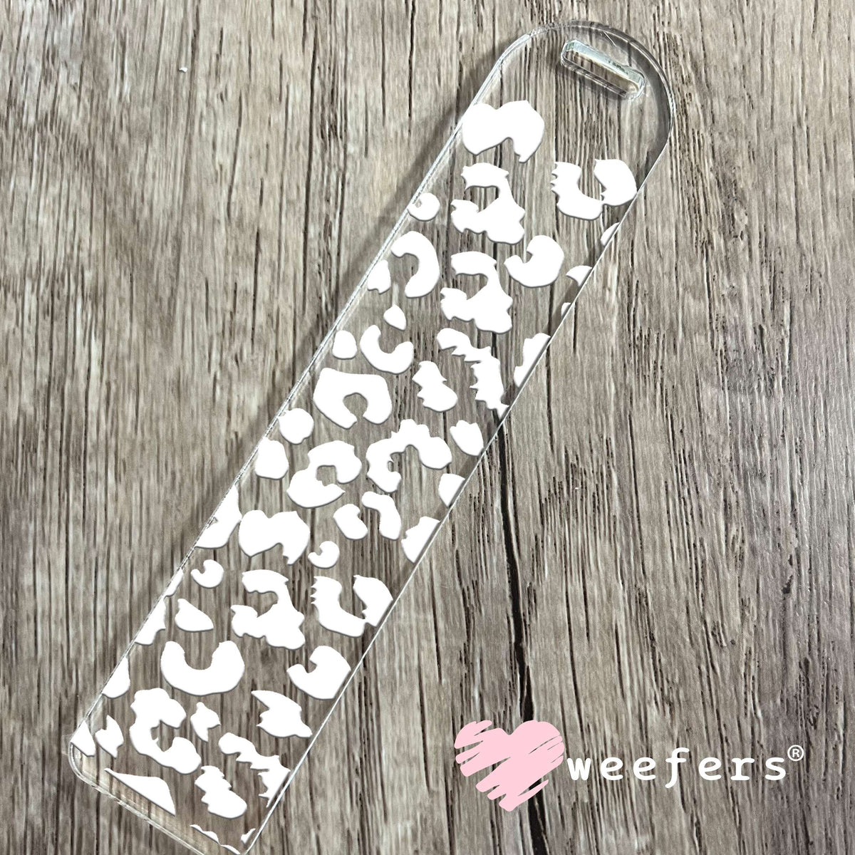 White Leopard UV DTF Cup Wrap Bookmark Weefers