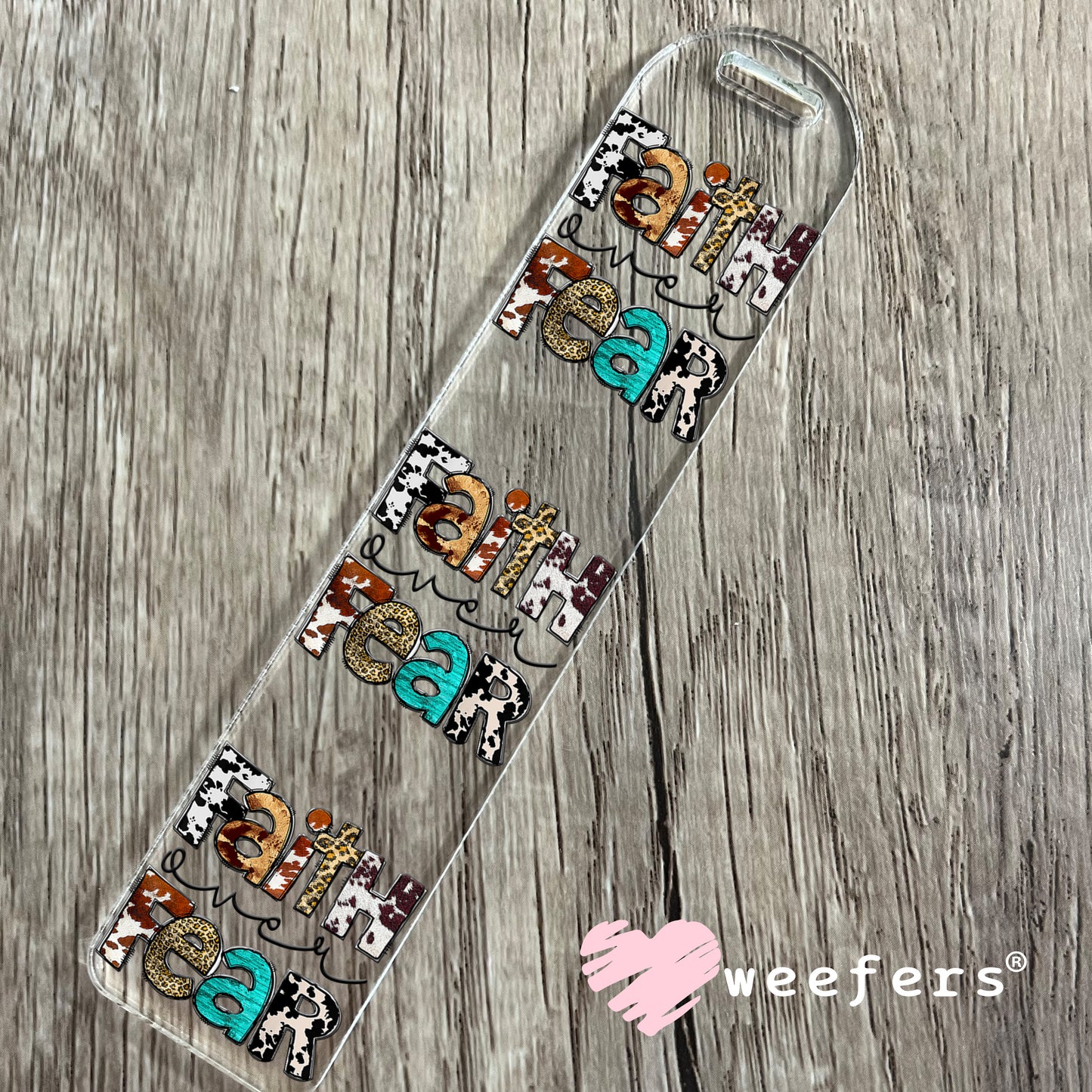 Faith Over Fear UV DTF Decal Bookmark Weefers