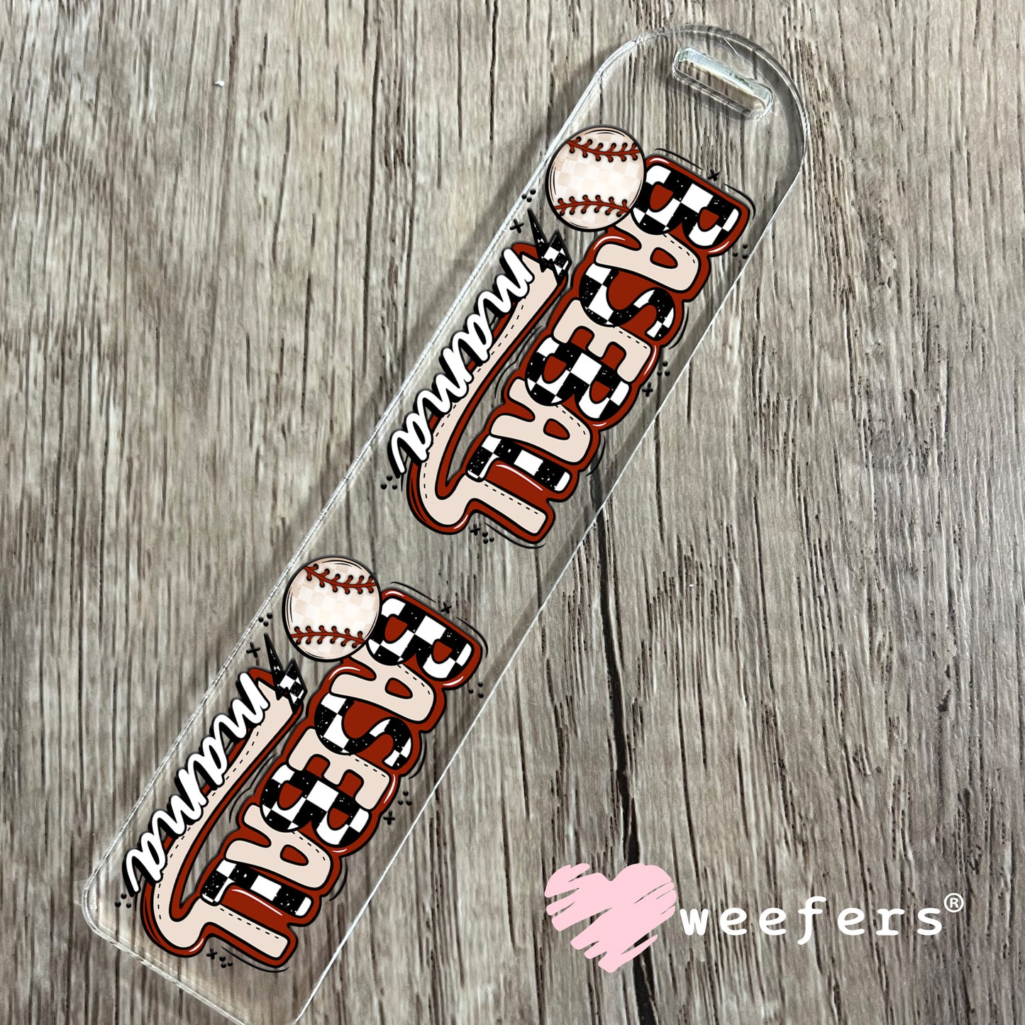 Baseball Mama UV DTF Cup Wrap Bookmark Weefers