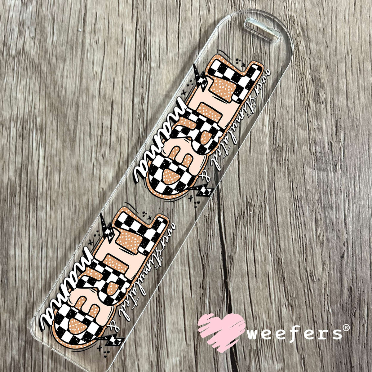 Overstimulated Tired Mama UV DTF Cup Wrap Bookmark Weefers