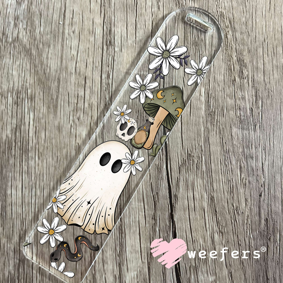 Ghost Green Mushrooms UV DTF Cup Wrap Bookmark Weefers
