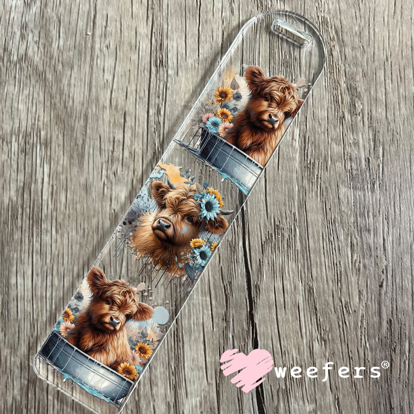 Rub a Dub Dub Baby Cow in Tub UV DTF Cup Wrap Bookmark Weefers