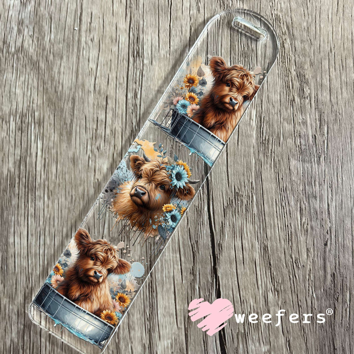 Rub a Dub Dub Baby Cow in Tub UV DTF Cup Wrap Bookmark Weefers