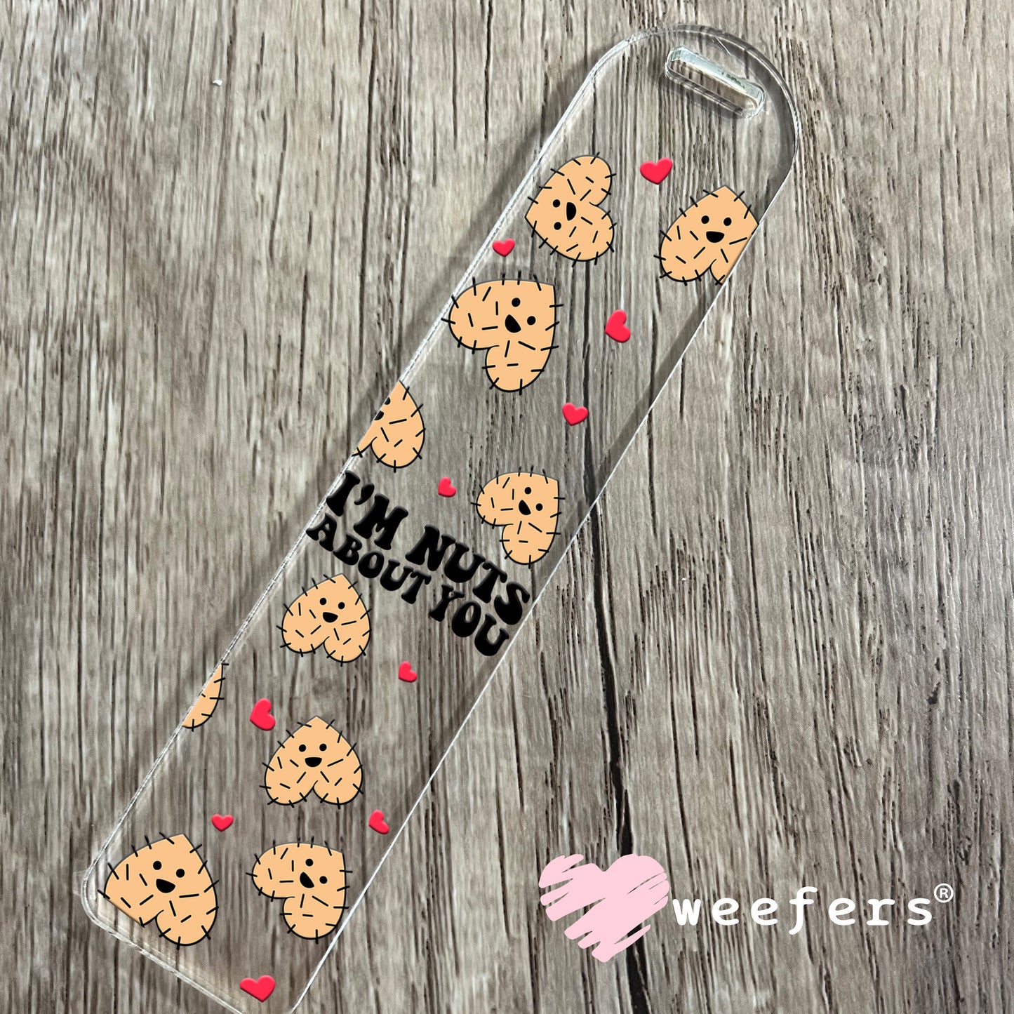 I'm Nuts About You UV DTF Cup Wrap Bookmark Weefers