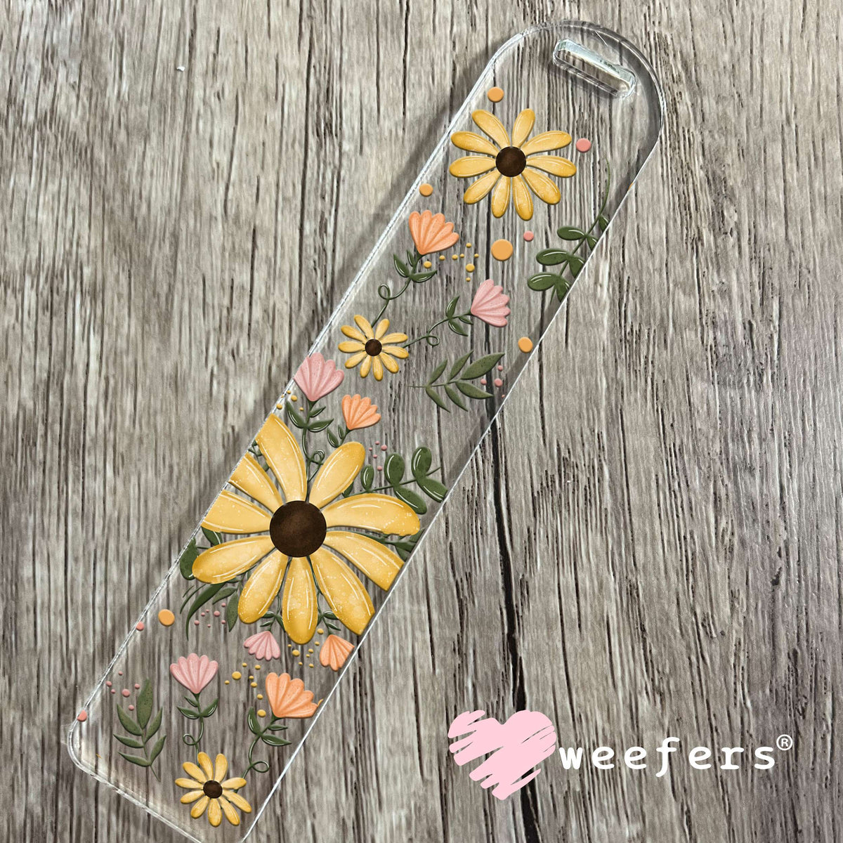 Yellow Daisy Delight UV DTF Cup Wrap Bookmark Weefers