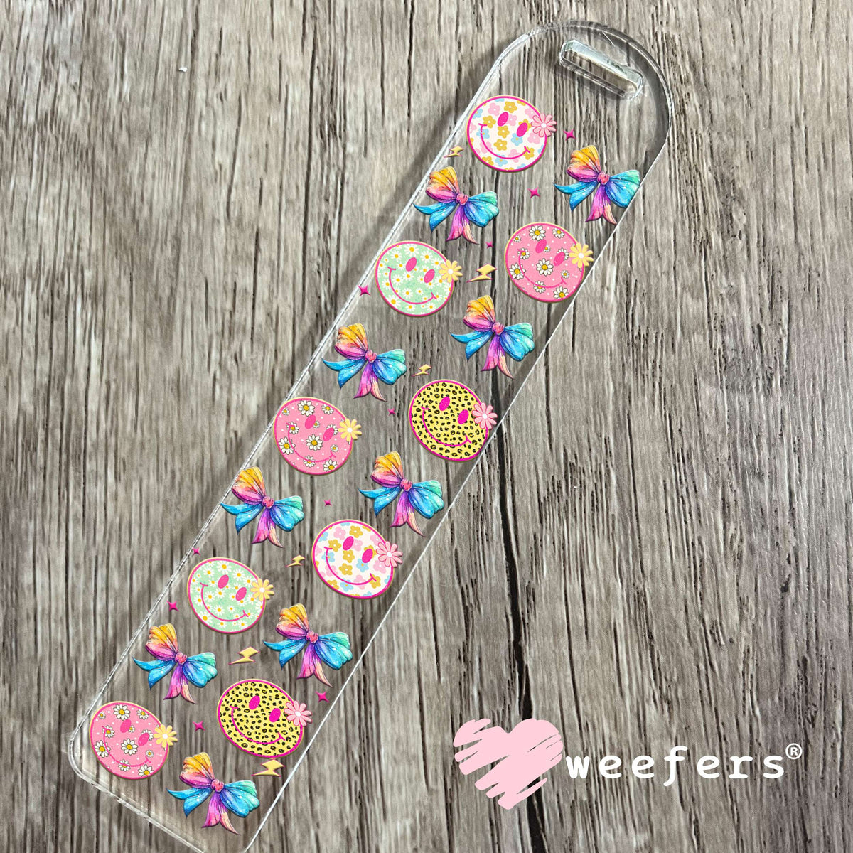 Unicorn Bows Smile Faces UV DTF Cup Wrap Bookmark Weefers