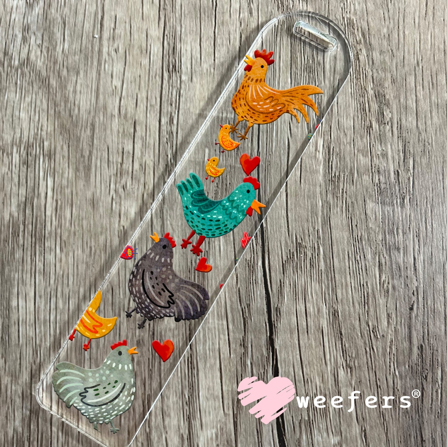 Farm Chicken friends UV DTF Cup Wrap Bookmark Weefers