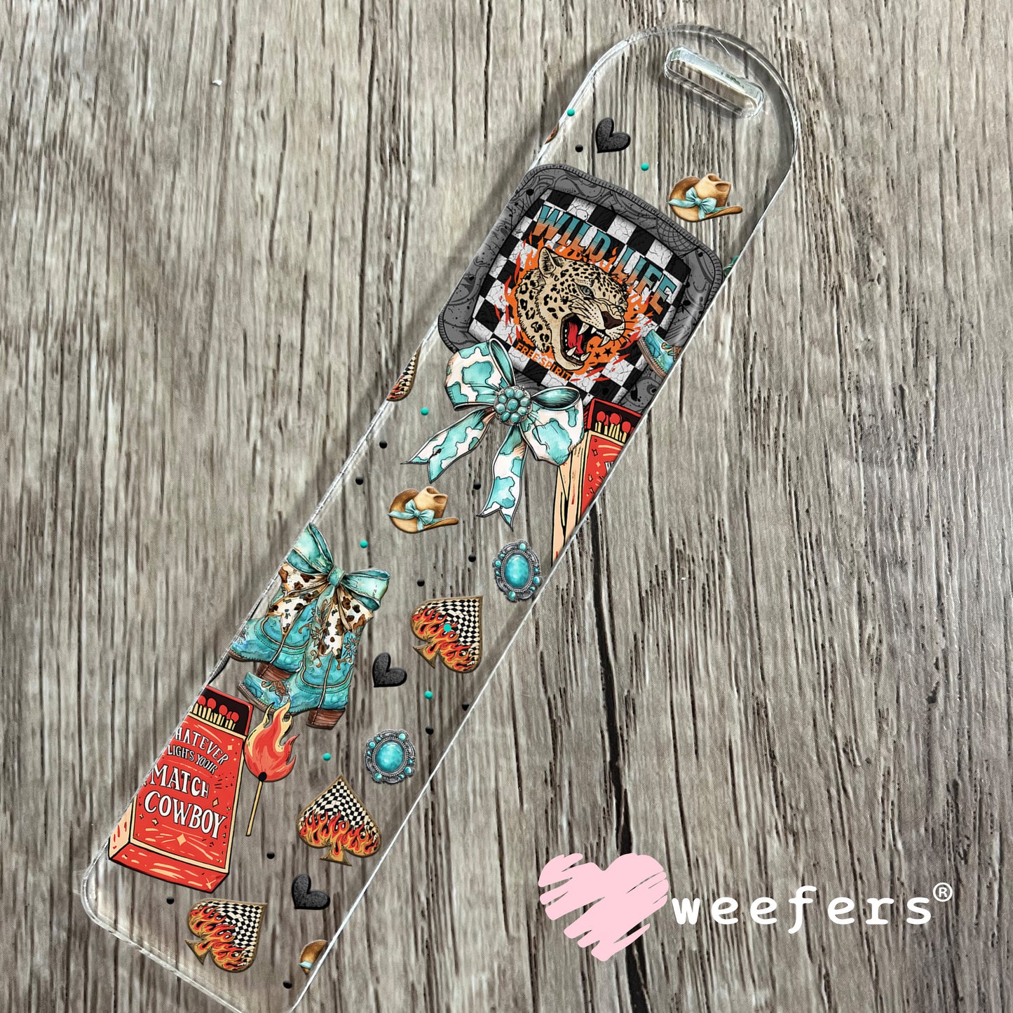 Whatever Lights Your Match Cowboy UV DTF Cup Wrap - WEEFERS EXCLUSIVE WRAP Bookmark Weefers