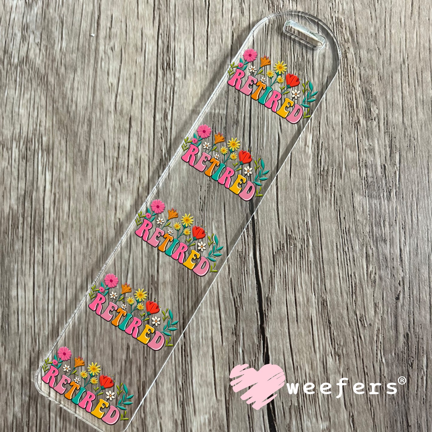Retired Colorful Flowers UV DTF Cup Wrap Bookmark Weefers