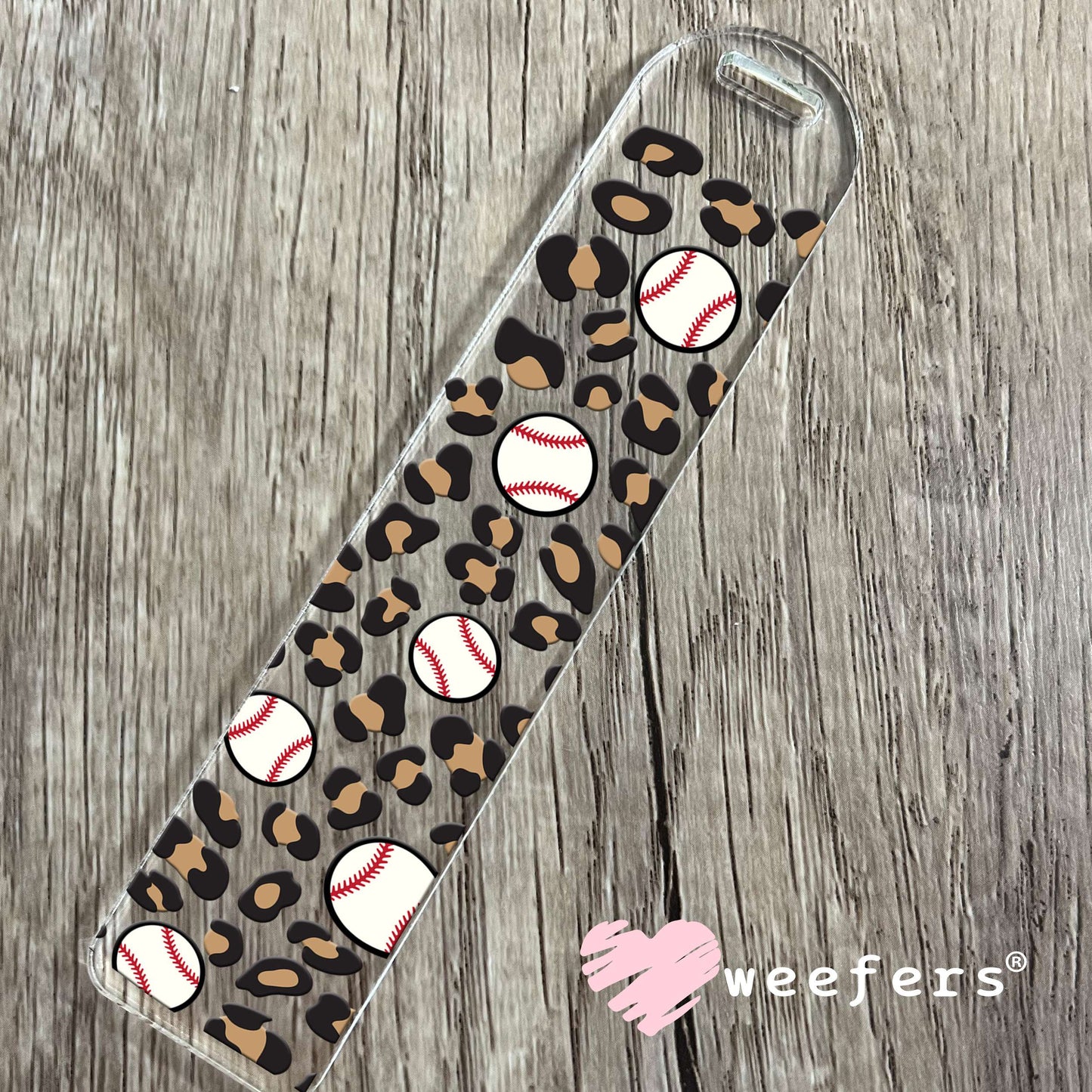 Leopard Brown Baseball UV DTF Cup Wrap Bookmark Weefers