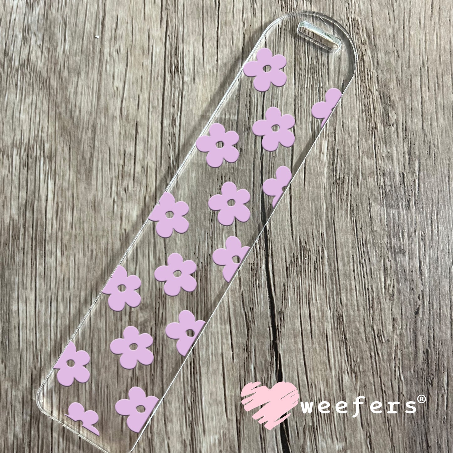 Purple Daisy Flowers UV DTF Cup Wrap Bookmark Weefers