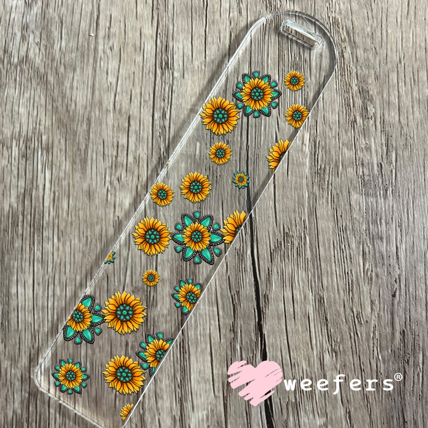 Western Sunflower Flowers UV DTF Cup Wrap Bookmark Weefers