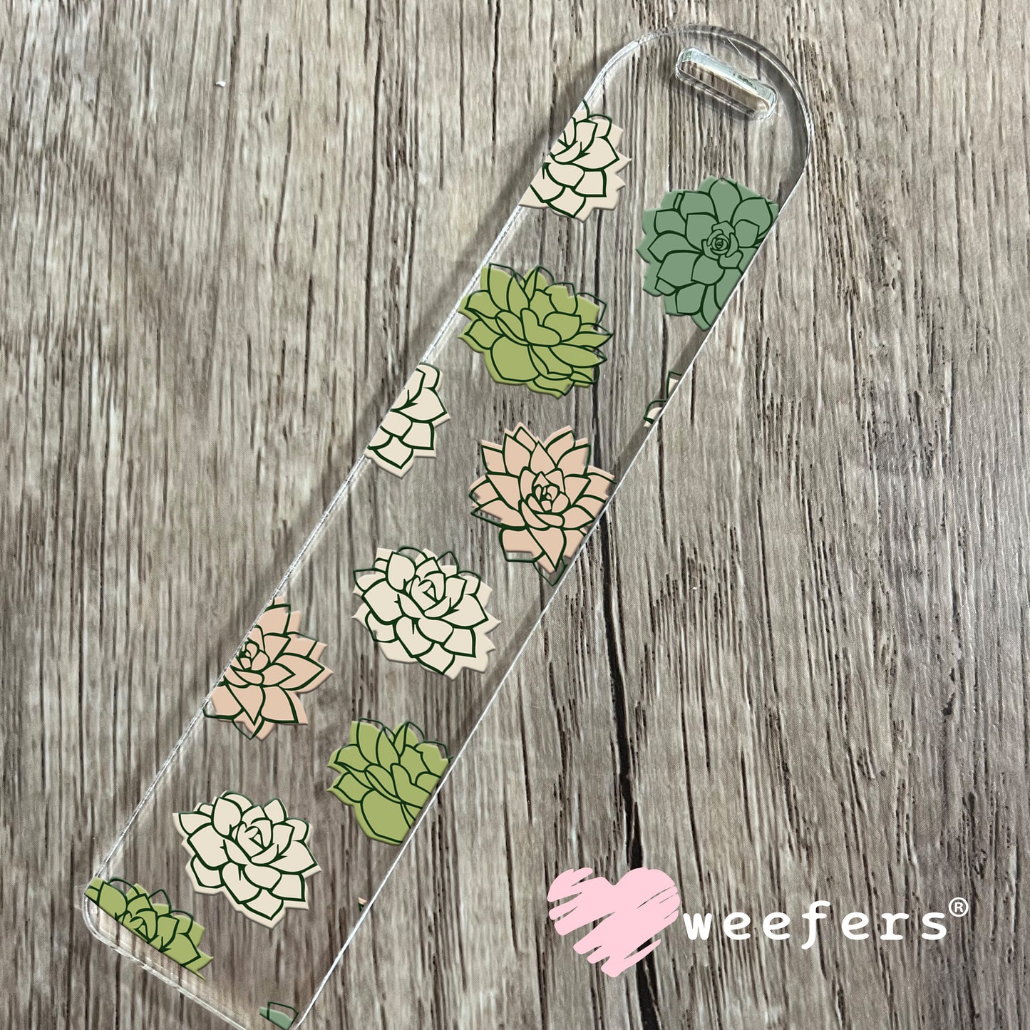 Succulent flowers UV DTF Cup Wrap Bookmark Weefers