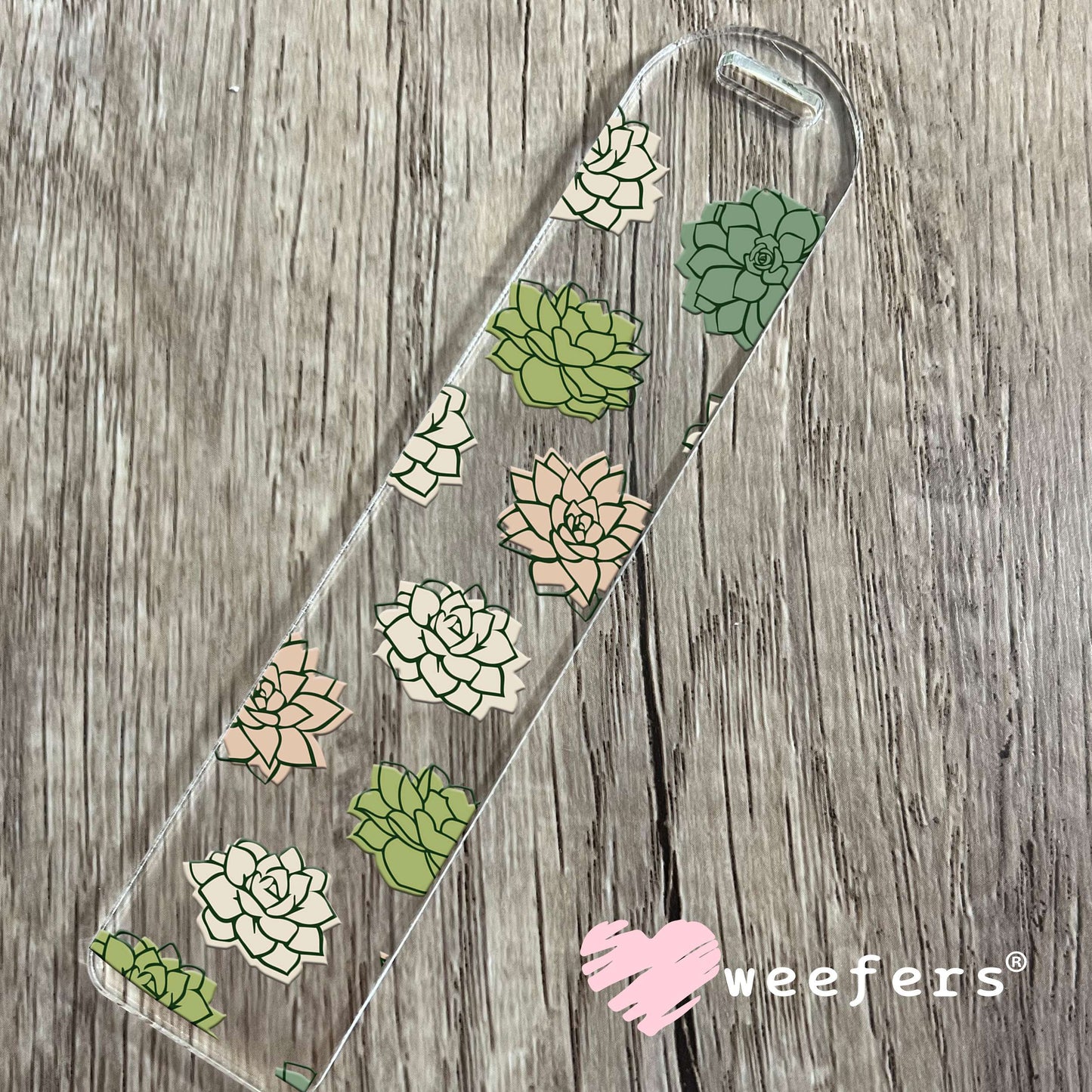 Succulent flowers UV DTF Cup Wrap Bookmark Weefers