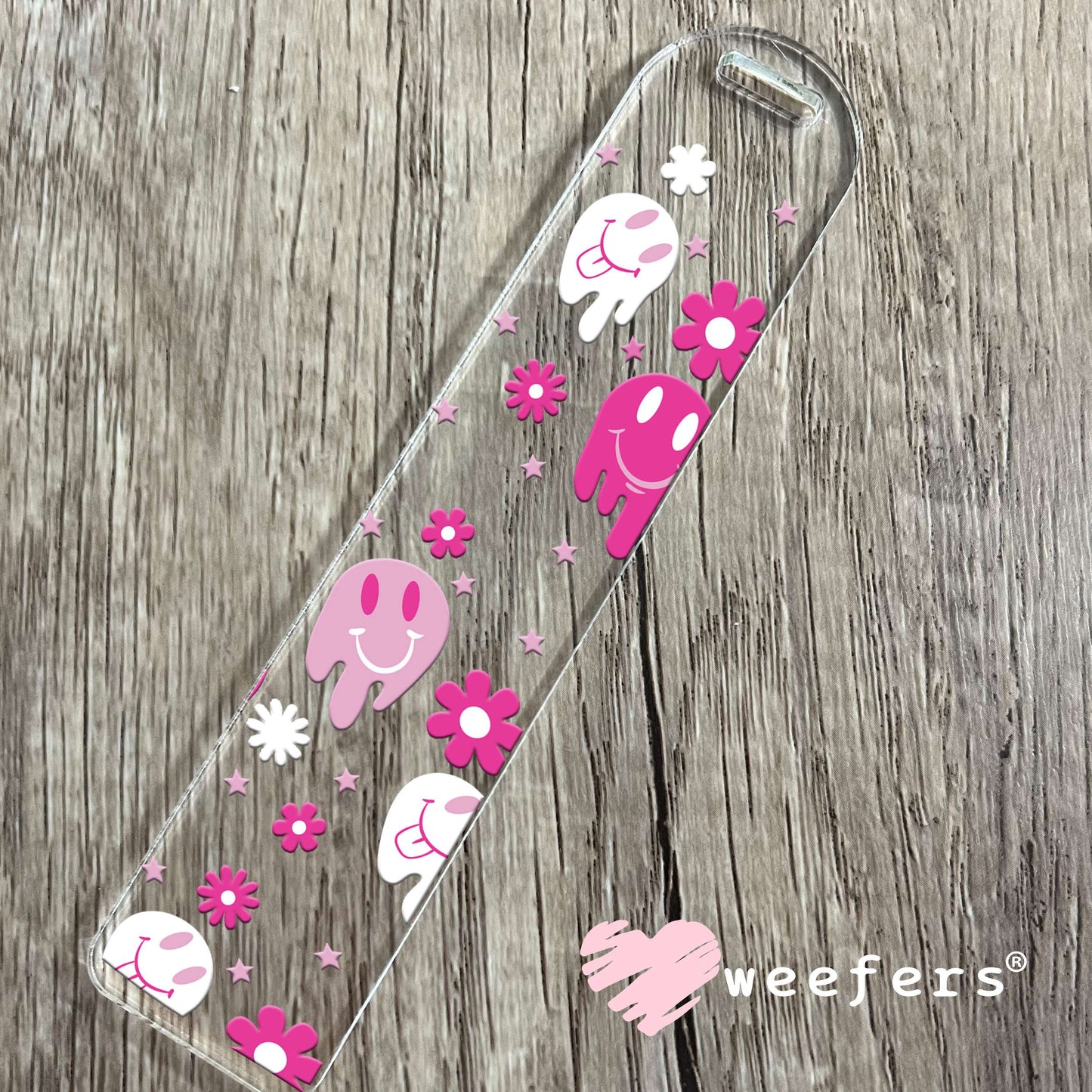 Pink Melting Faces UV DTF Cup Wrap Bookmark Weefers