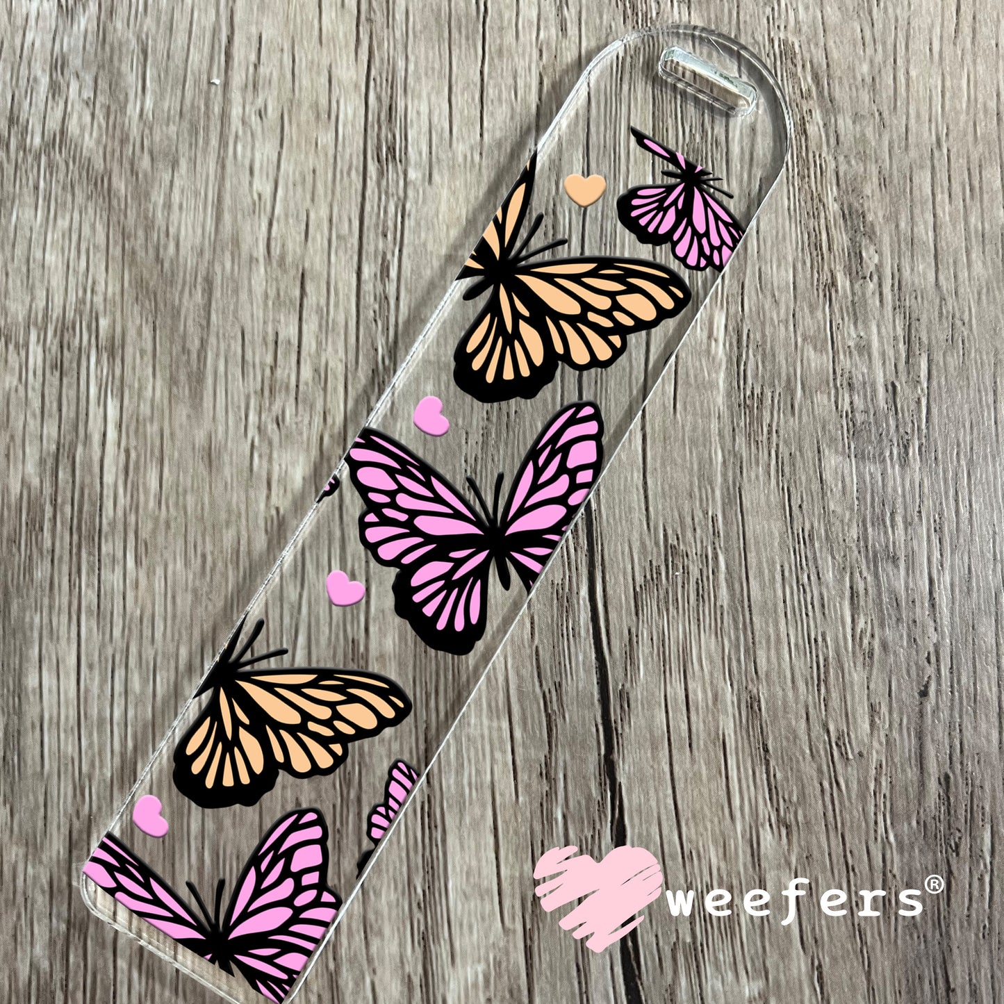 Purple and Yellow Butterflies UV DTF Cup Wrap Bookmark Weefers