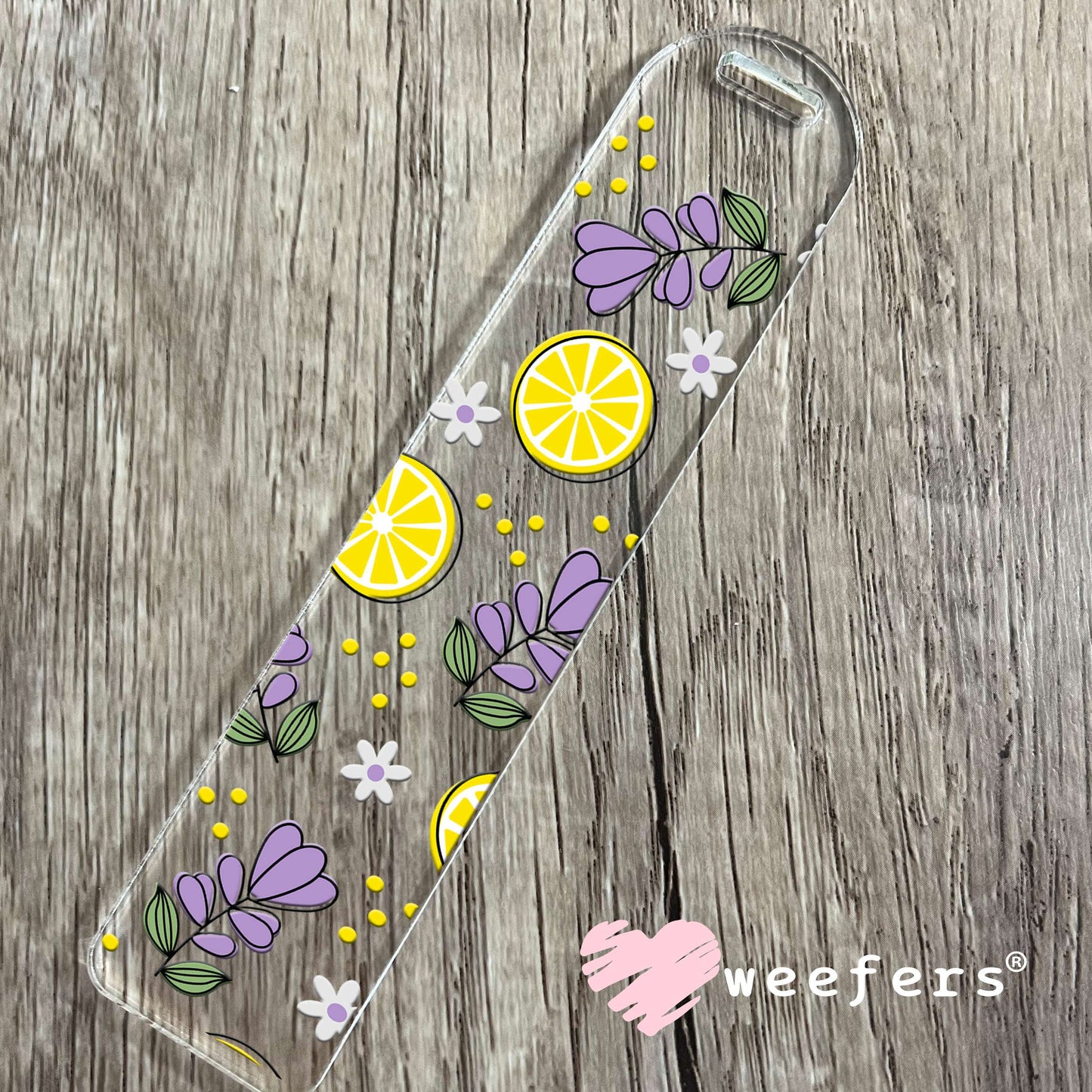 Lemons and Lavender UV DTF Cup Wrap Bookmark Weefers