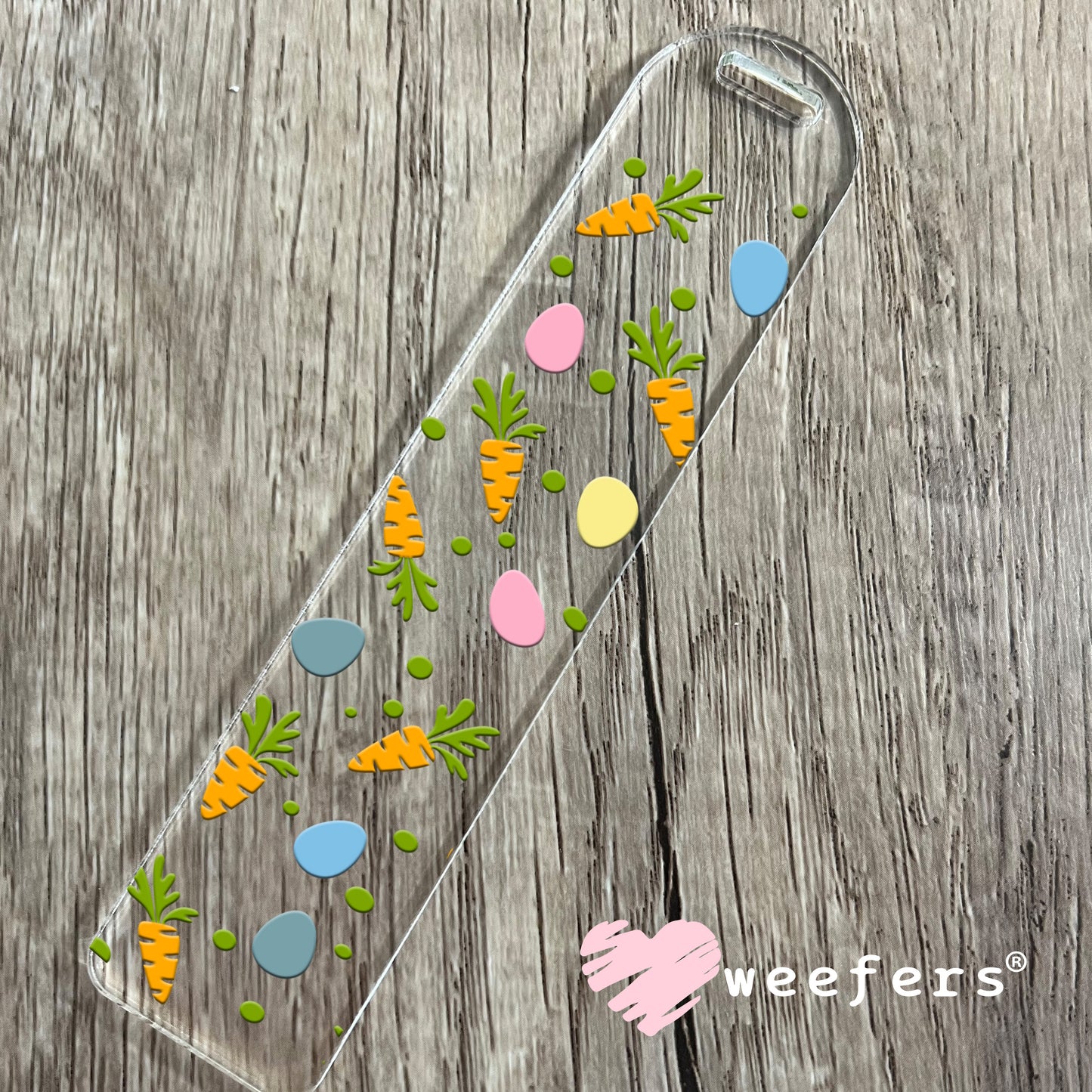 Easter Carrots and Eggs UV DTF Cup Wrap Bookmark Weefers