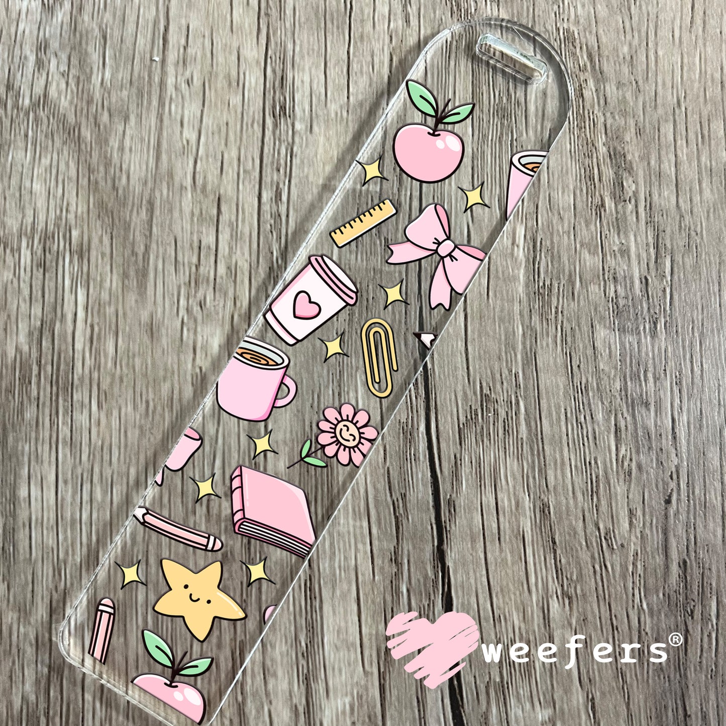Teacher School Days UV DTF Cup Wrap Bookmark Weefers