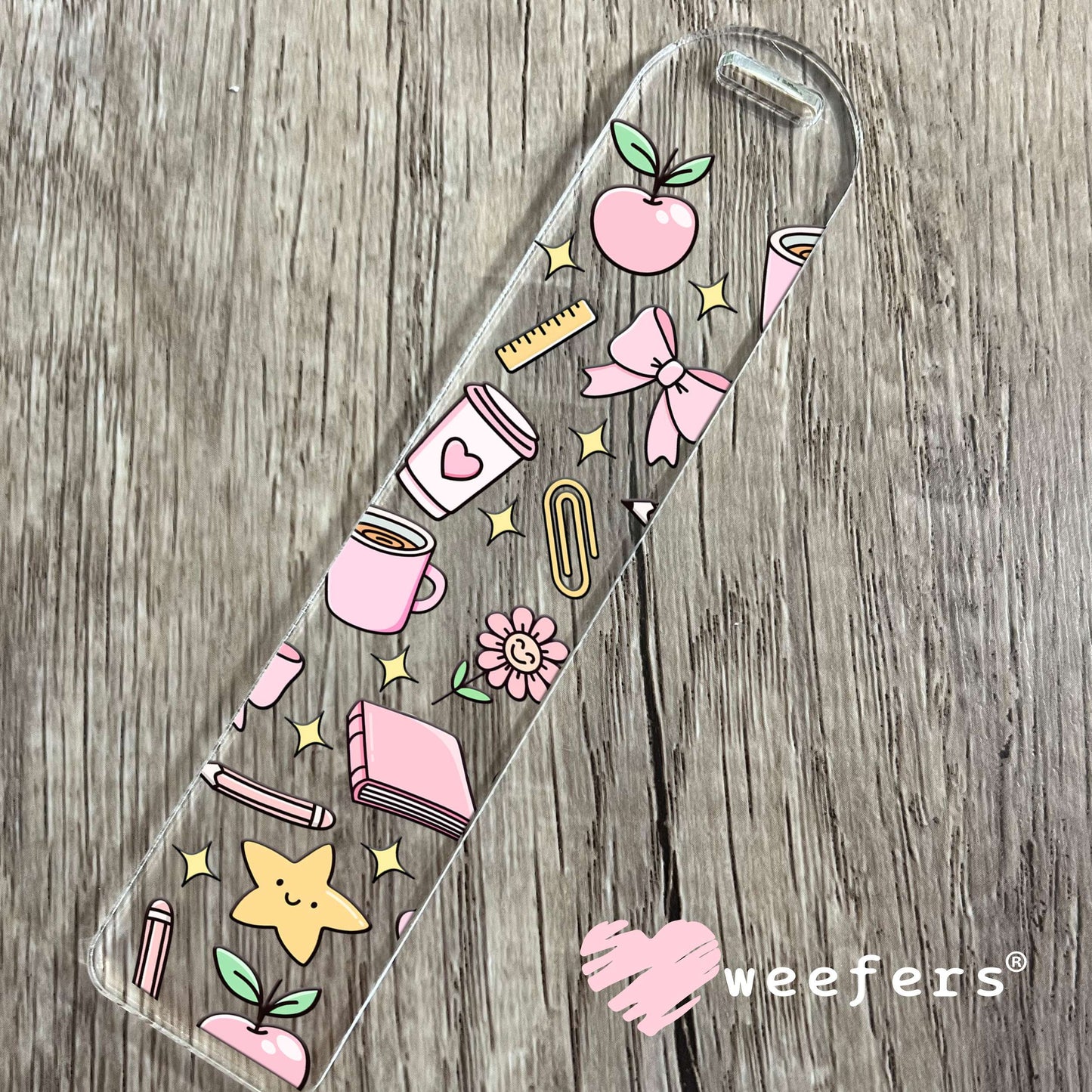Teacher School Days UV DTF Cup Wrap Bookmark Weefers