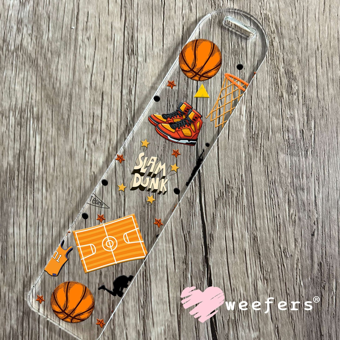 Basketball Player Favorite Things UV DTF Cup Wrap - Weefers® Exclusive Bookmark Weefers