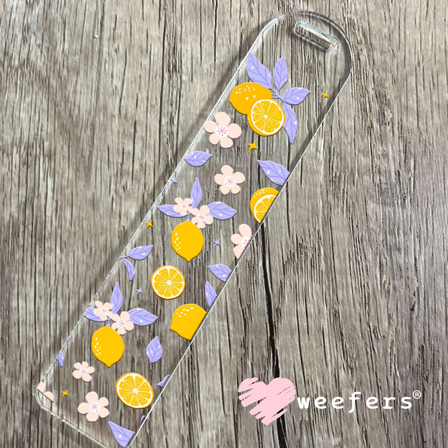 Lemons Purple Leaves UV DTF Cup Wrap Bookmark Weefers