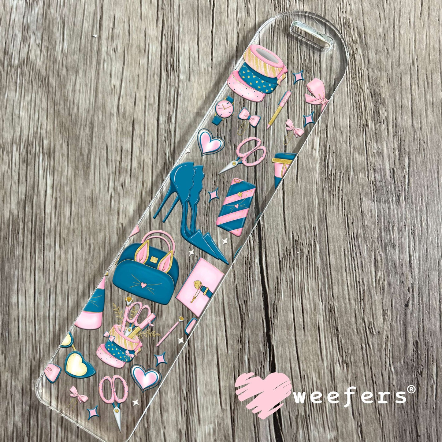 Blue and Pink Girl Planner UV DTF Cup Wrap - Exclusive WEEFERS WRAP Bookmark Weefers