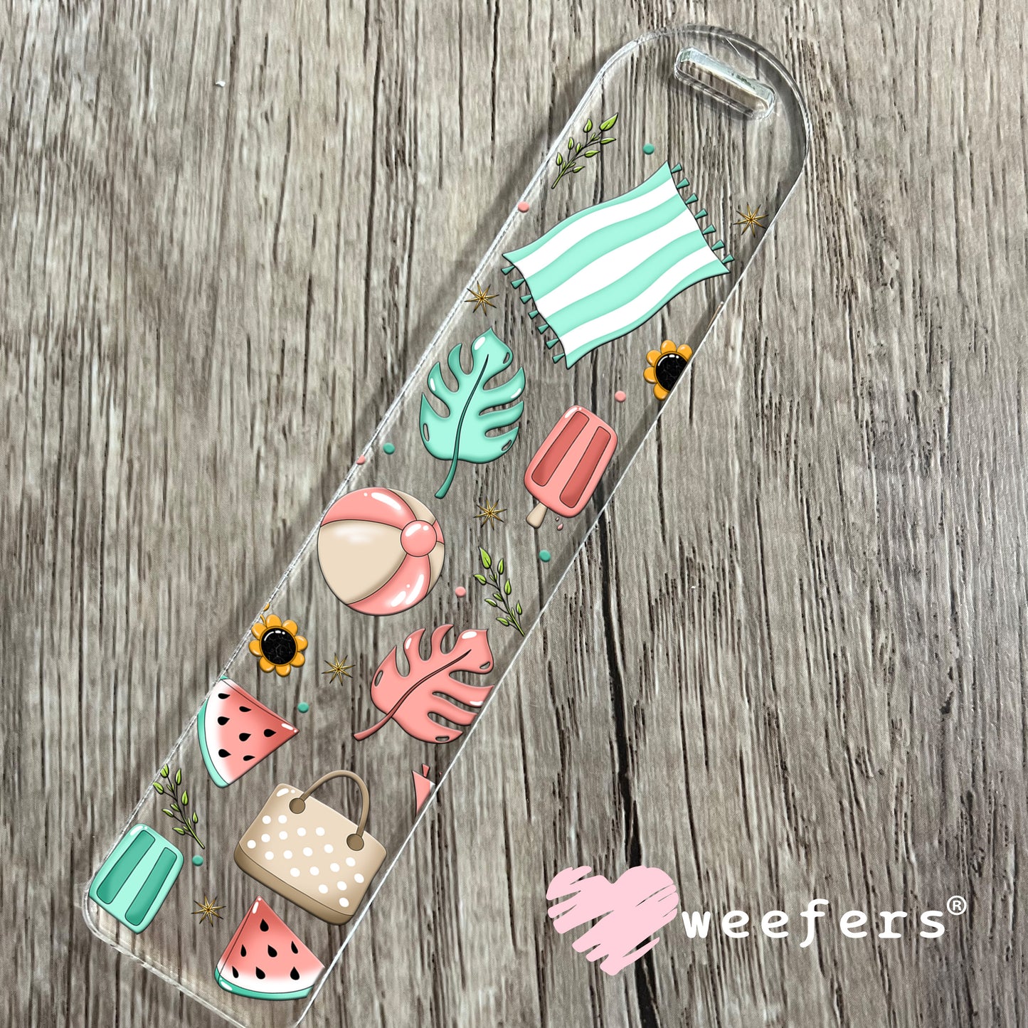 Beach Days Summer Vibes UV DTF Cup Wrap - Weefers Exclusive Wrap Bookmark Weefers