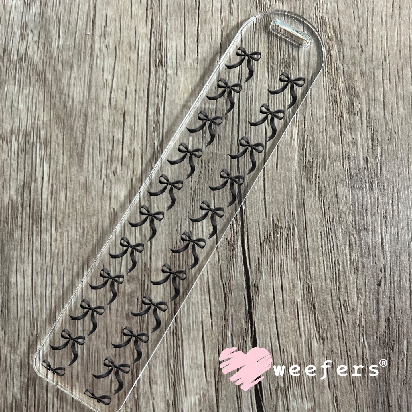 Dainty Black Bows Elements UV DTF Cup Wrap - Weefers Exclusive Wrap Bookmark Weefers