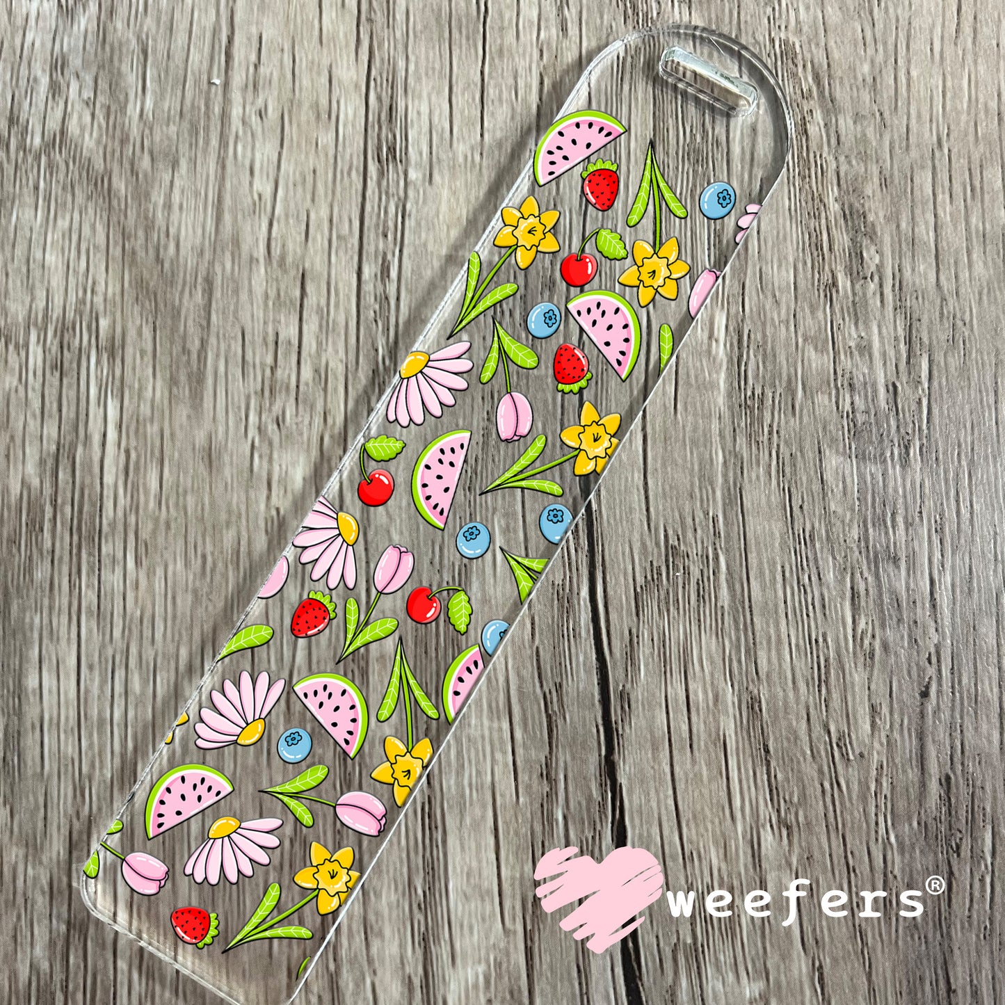 Fruit Vibes Watermelon Flowers UV DTF Cup Wrap Bookmark Weefers