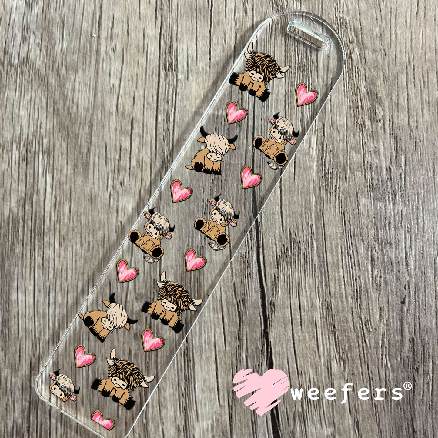 Baby Highlanders and Hearts UV DTF Cup Wrap - Weefers Exclusive Wrap Bookmark Weefers
