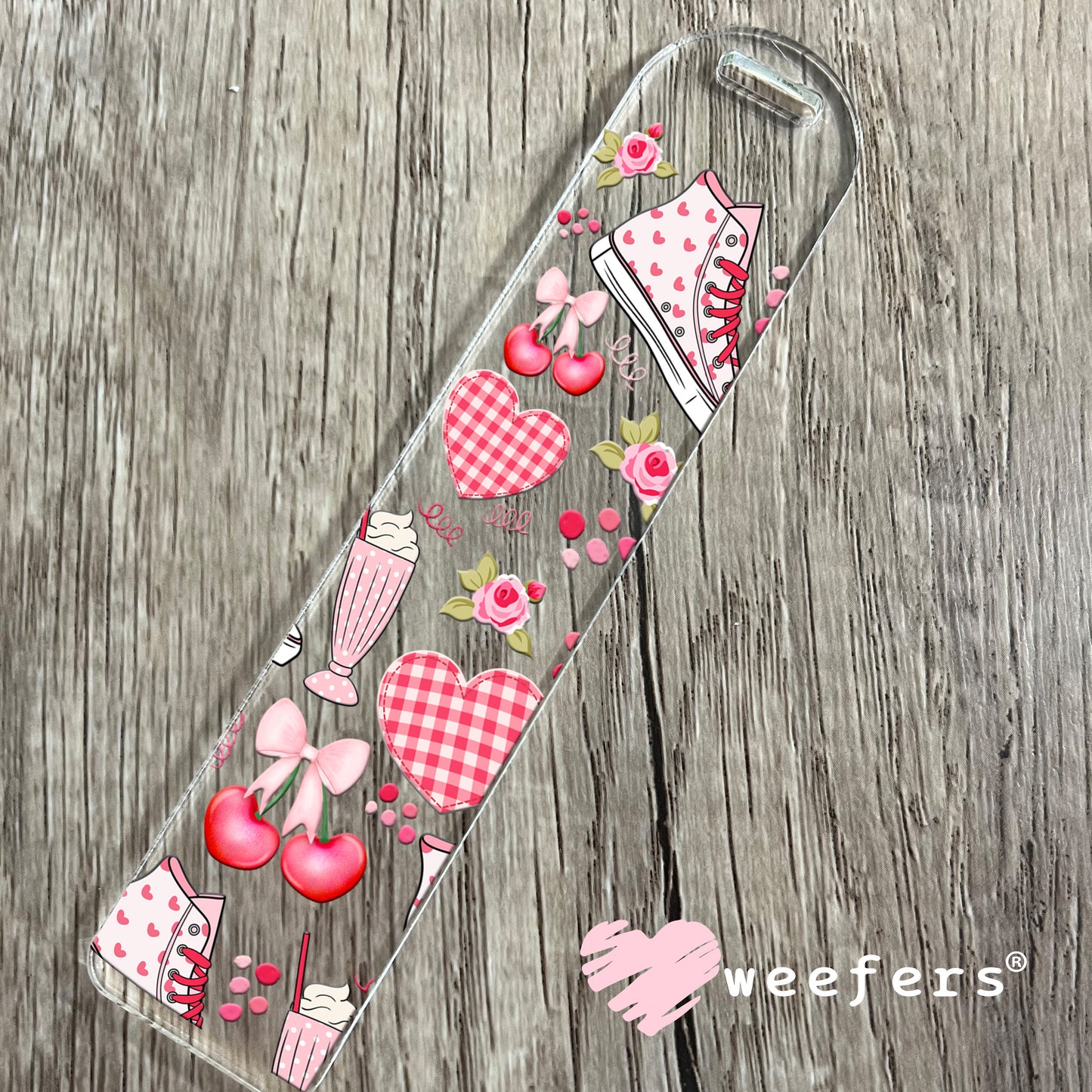 Sneakers Milk Shakes And Cherries UV DTF Cup Wrap Bookmark Weefers